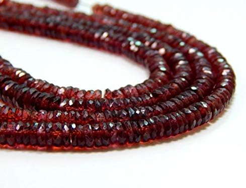 garnet faceted heishi beads/mozambique garnet tyre beads 100 persent natural gemstone size 6.6x4.mm 9.5
