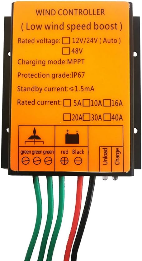 220v,HUIZHITENGDA 10A-40A MPPT Charge Controller,6000W-10000W12v/24V Auto Matching 48V 10A 40A Wind Turbine Generator Wind Charge Controller Waterproof IP68