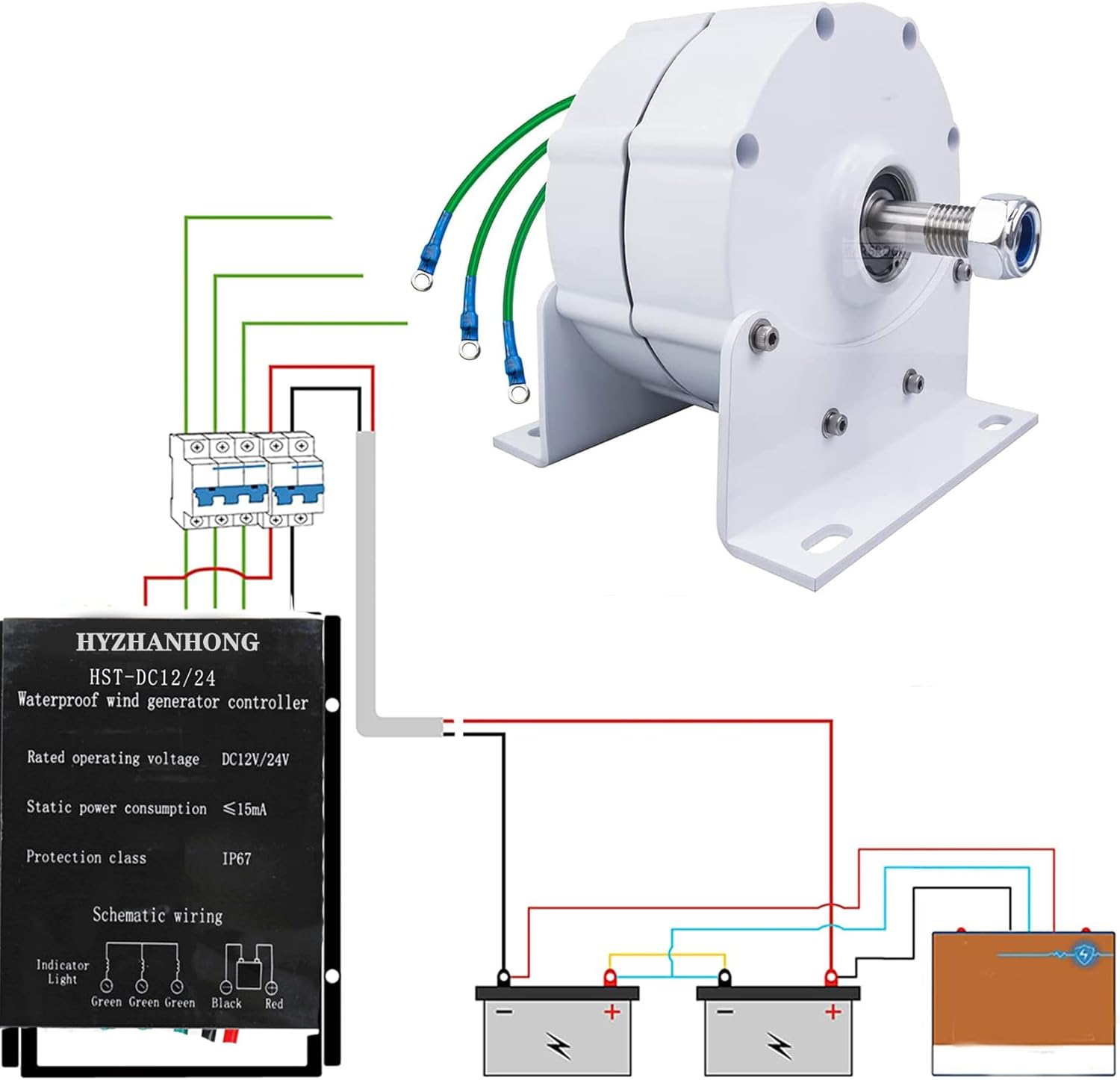 5000W 12V 24V Or 48V DIY 3 Phase Permanent Magnet Generator AC Alternator for Vertical Or Horizontal Gearless Alternator Wind Turbine