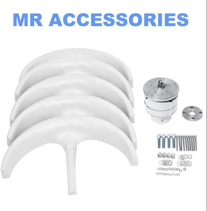 12000W Wind Turbine 12V-220V,with Controller No Noise Vertical Wind Turbine Kit Low Speed Wind Power Turbine Generator for Outdoor Courtyard Use