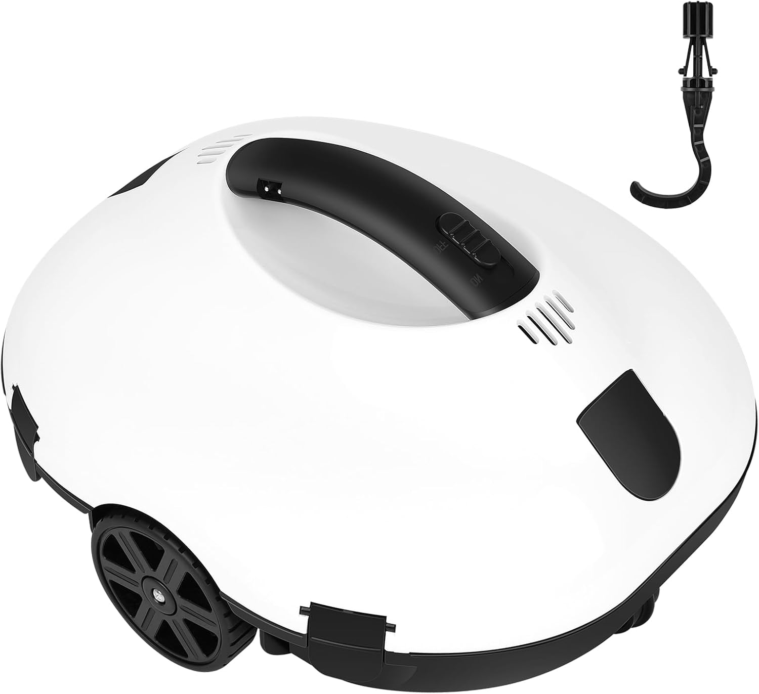 Cordless Robotic Pool Cleaner Portable 130 Mins Runtime Lightweight Automatic Vacuum Self-Parking 5200mAH Fast Charging Powerful for Above-Ground Swimming Pool up to 861Sq.ft (White)