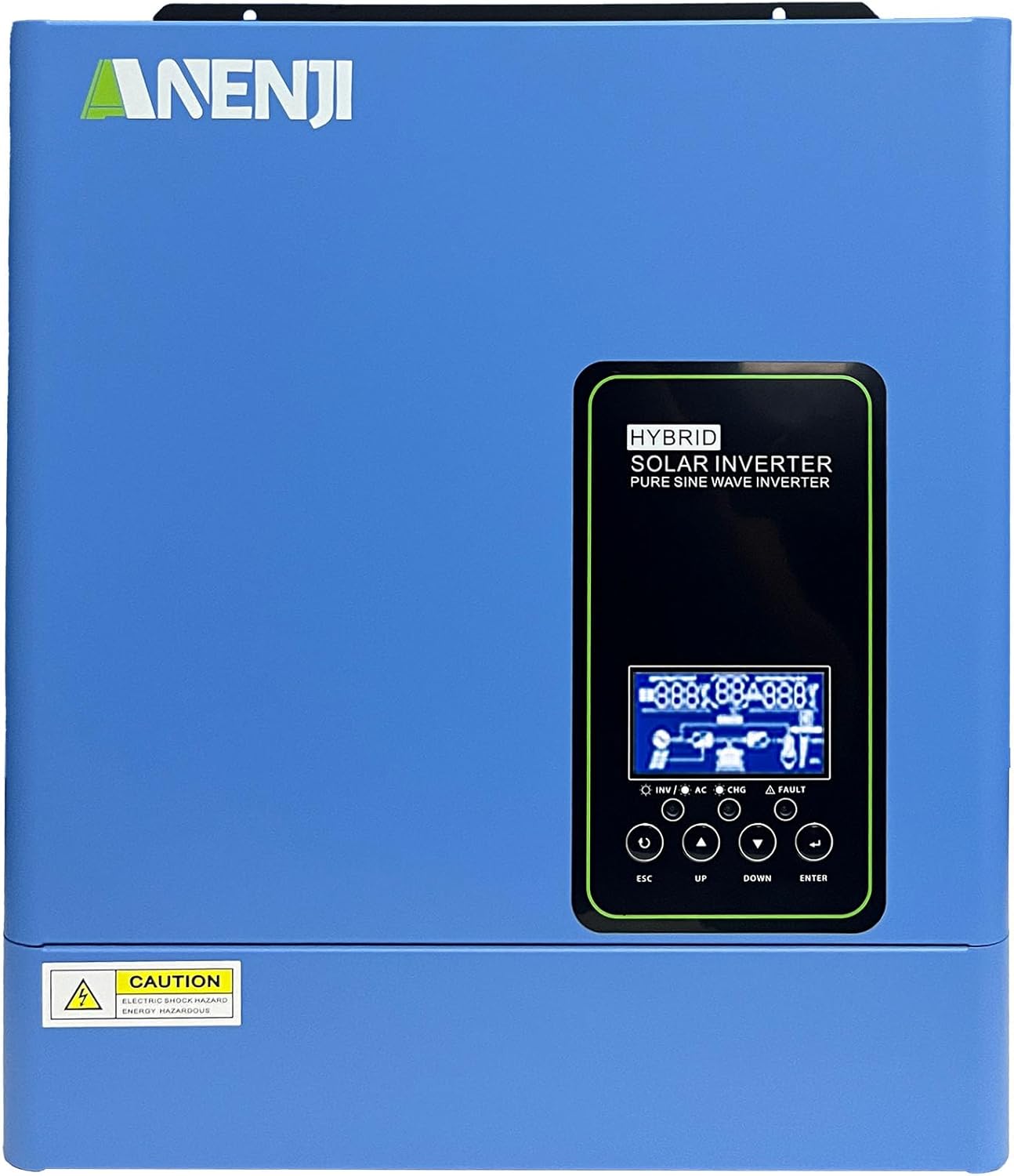 3000W Hybrid Inverter, 24Vdc to 110Vac Solar Inverter Charger Built-in 80A MPPT Controller, Pure Sine Wave PV Power Converter, Supports Battery-Less or AGM Lithium Battery