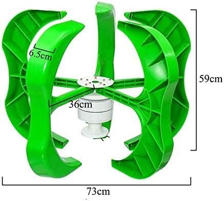 CHRISK Low Speed 8000W Vertical Wind Turbine Generator, Home Vertical Wind Turbines Generator Set with MPPT Controller for Home Farm