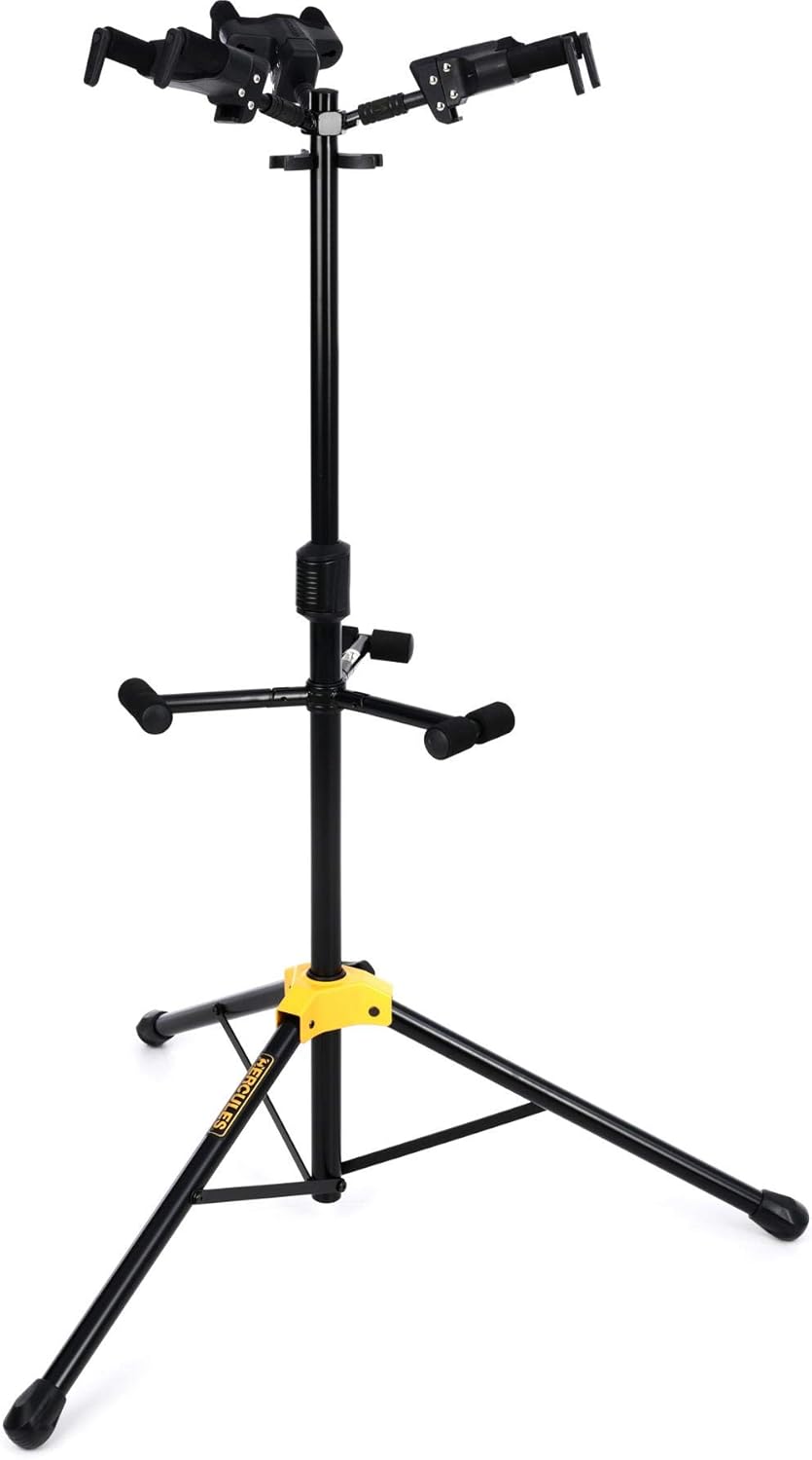 Hercules Stands GS432B PLUS Tri Guitar Stand with Auto Grip System and Foldable Yoke