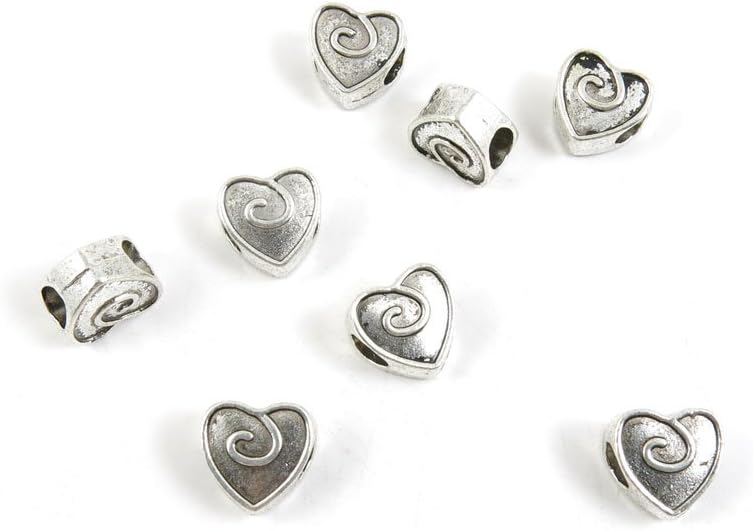 650 Pieces Antique Silver Tone Jewelry Making Charms Findings Fashion Wholesale Supplies Pendant Lots Bulk Supply N7SG8Q Love Heart Loose Beads