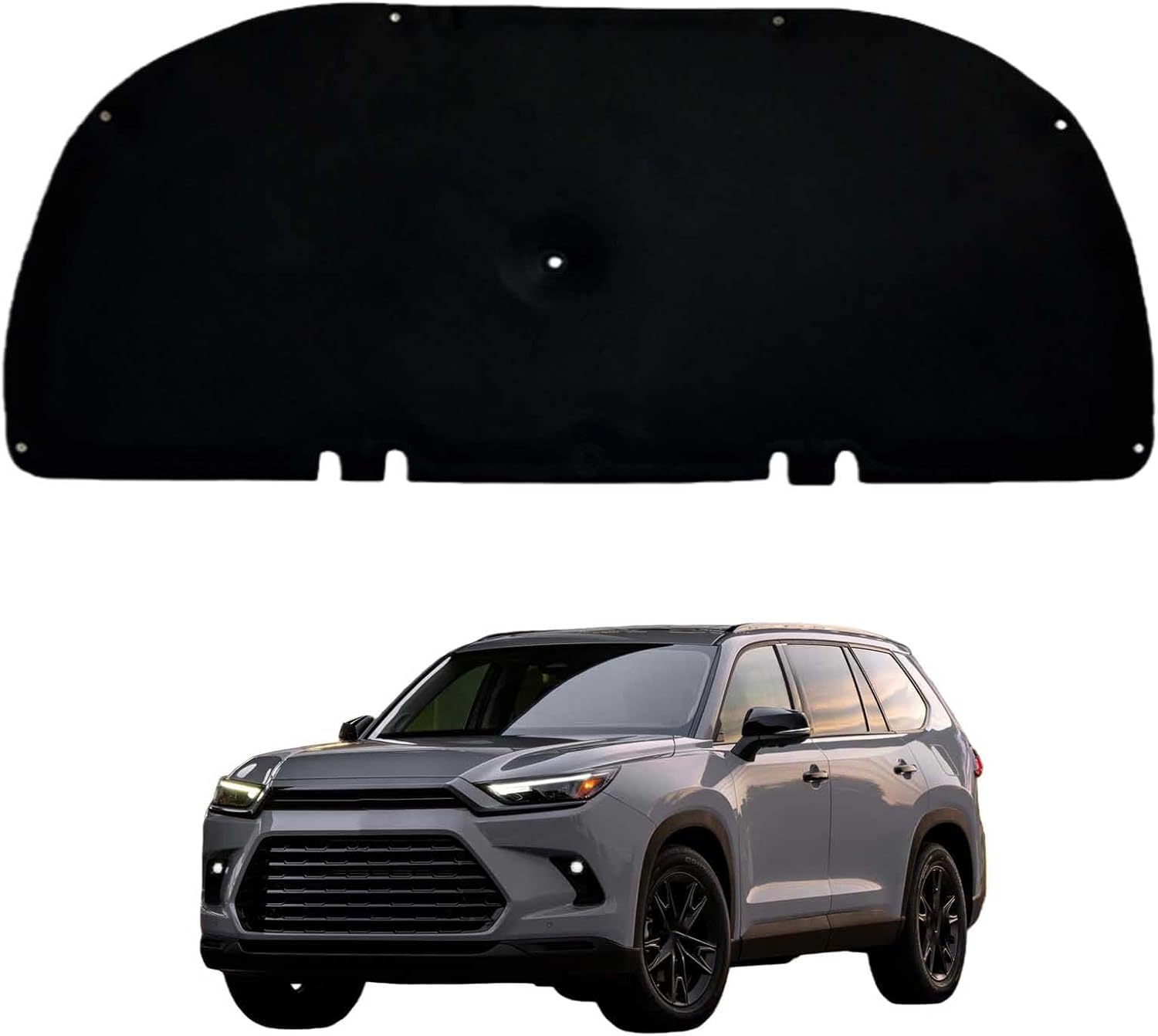 Car Front Hood Engine Sound Pad for Toyota Highlander 2020-2025 OE:53341-0E120, Heat Insulation Cotton Mat Cover Soundproof Car Accessories