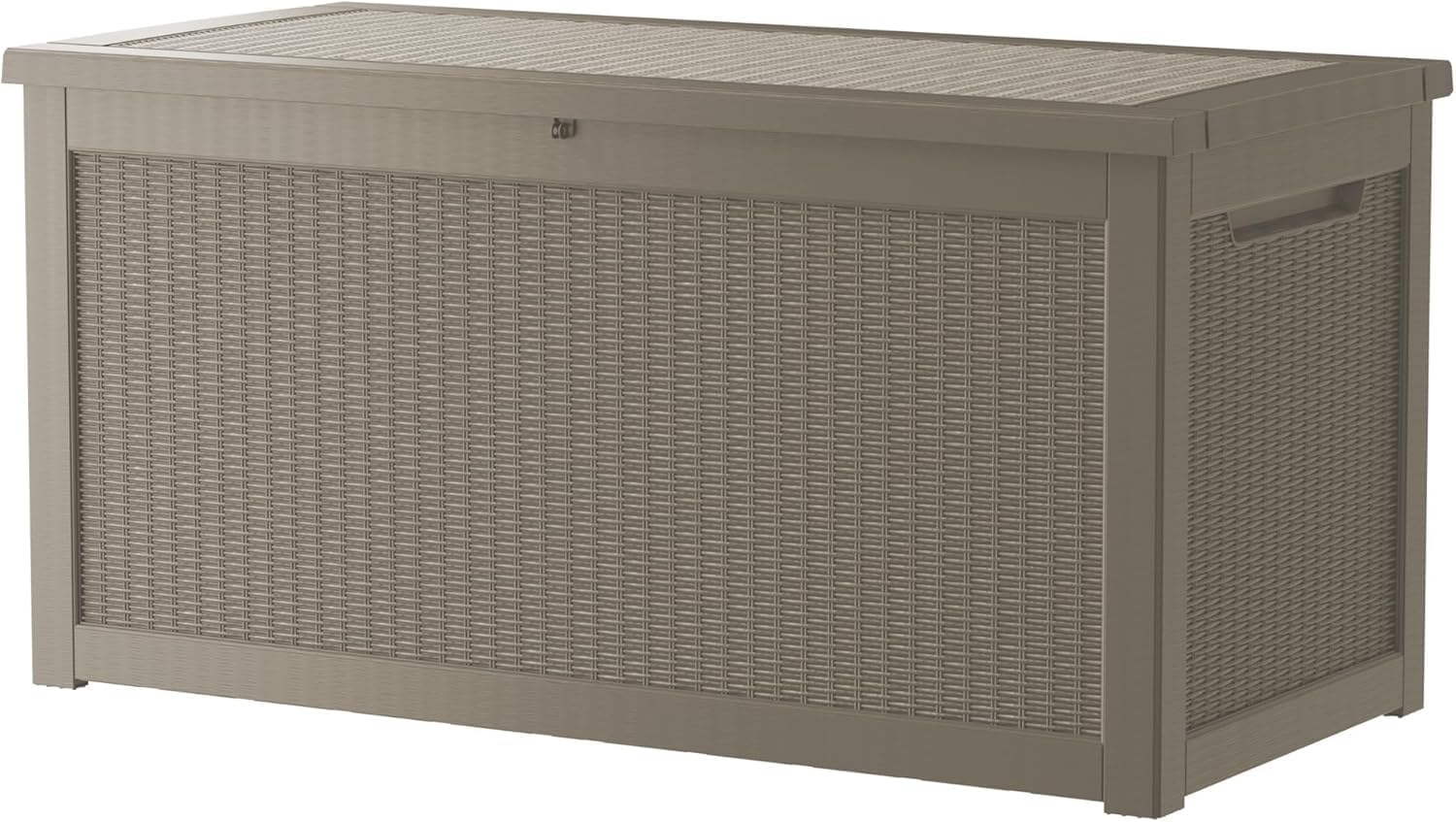 320GAL Deck Box -Grey ，Lockable Resin Storage Box，Outdoor Storage Box，UV Resistant Resin，Patio, Garden and Poolside