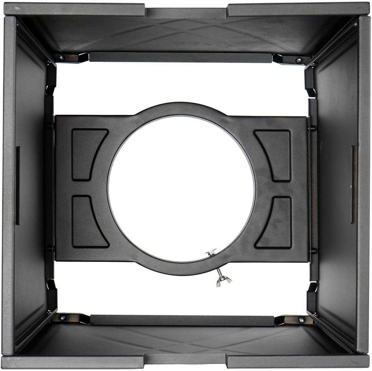 Portable Gas Fire Pit with 20Lb Propane Tank Cover, 50,000 BTU Compact Portable Outdoor Fire Pit w/Glass Shards, Lid, 10Ft Propane Hose - Black