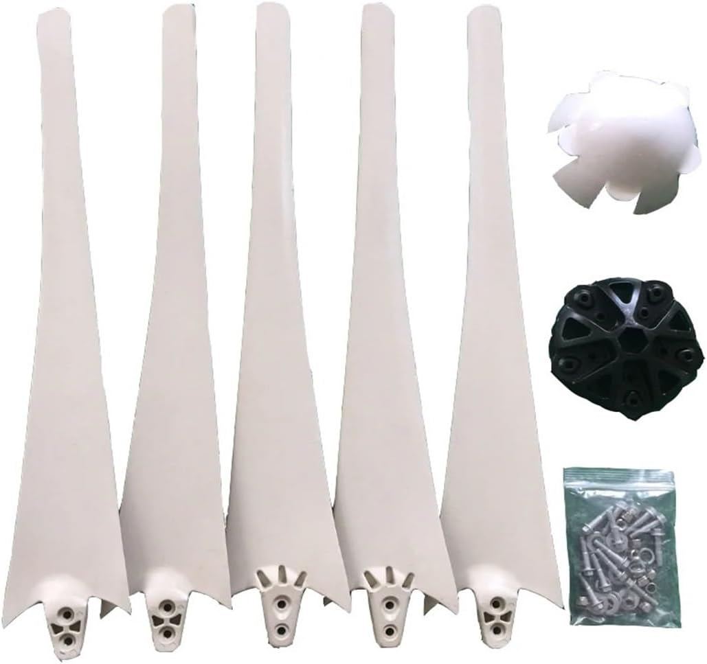 High Strength Nylon Fiber Windmill Nylon Wind Turbine Bladesing for Horizontal Wind Turbine Generator Windmill High Strength DIY Bladesing with Hub and Hood 580mm 810mm(Without hub and hood,3 PCS_750M