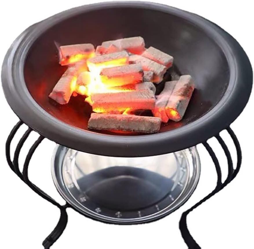 Firepit,Small Wood Burning Bonfire Pit,Camping Stove, Outdoor Wood Burning Firepit, Tent Stove,for Patio Camping Backyard Deck Picnic Porch (Color : Black, Size : Large)