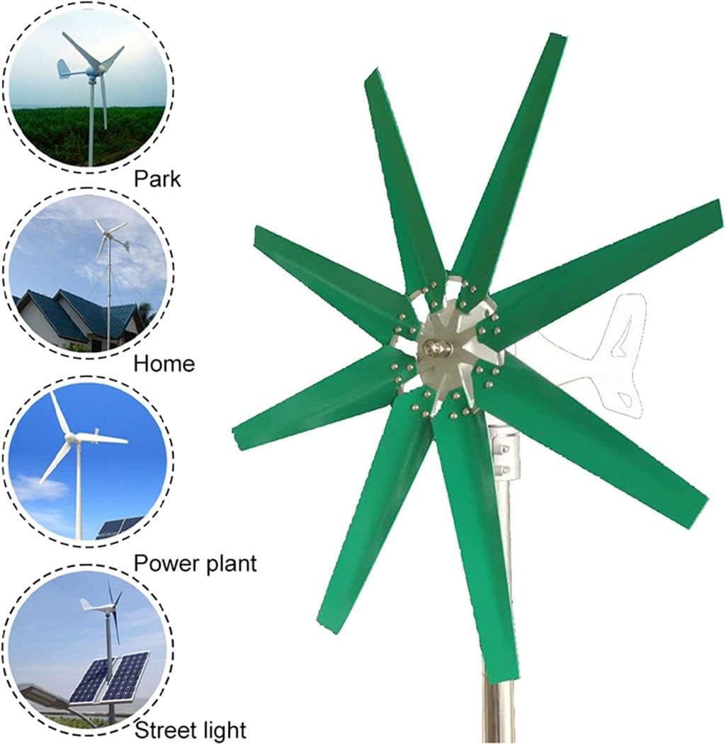 LiuSj JUnSt 8 Blades Horizontal Home Wind Turbine 8000 W, 12 V Generator Charge with Controller Windmill Energy Wind Generator for Home Use Yacht Farm