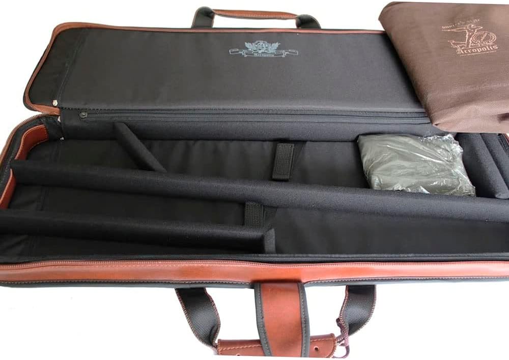 Acropolis Ecoleather Shotgun Case - 29.9” Hard Shell Gun Case With Secure Lock - Handmade Eco Leather Case For Shotgun Protection Case & Hunting Accessories