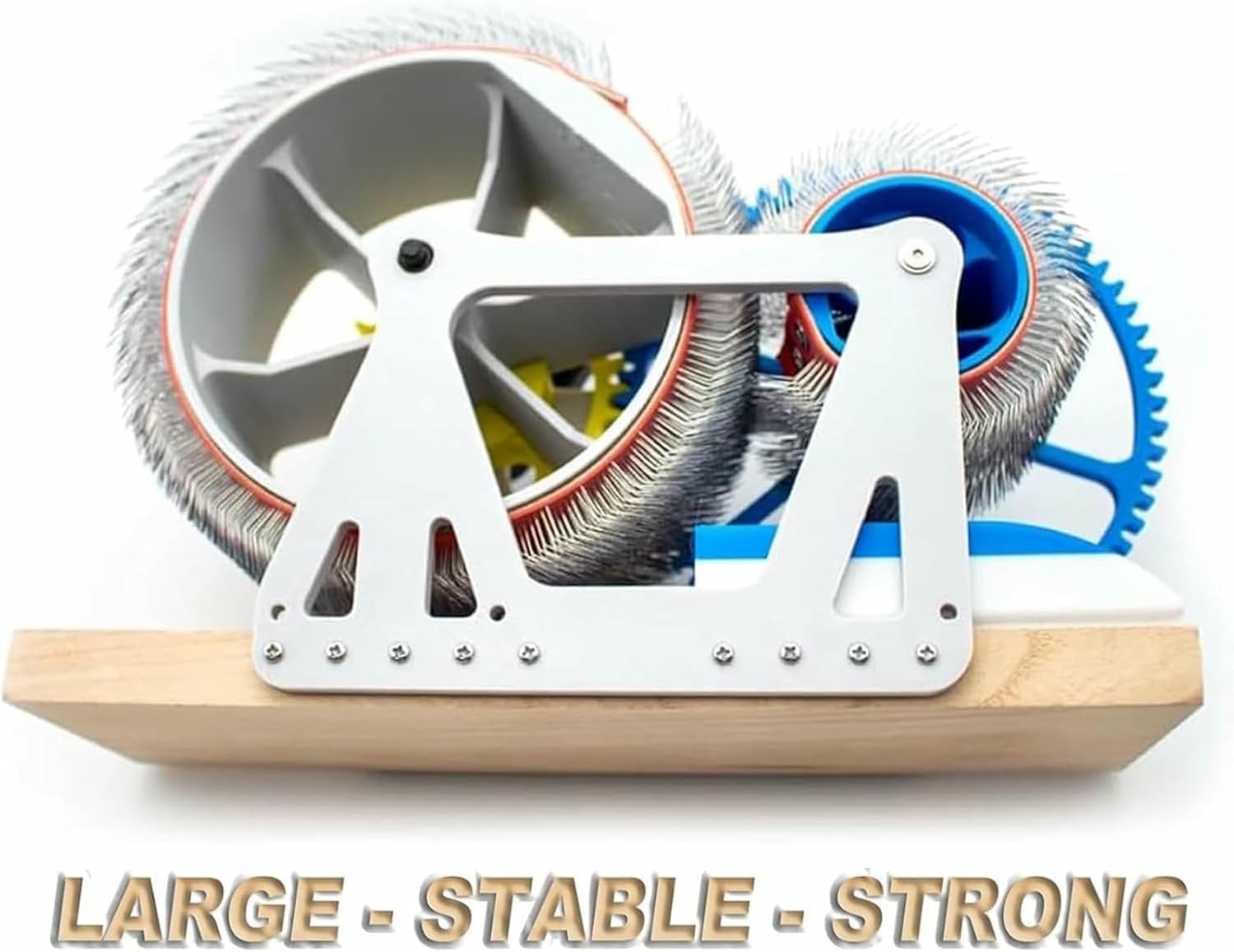 Wool Hand Crank Drum Carding Machine, Manual Wool Felt Drum Carder, Wooden Wool Blending Board,Fast Color Mixing, Combing, Spinning, for DIY Wool Felt, Handicraft Enthusiasts~/