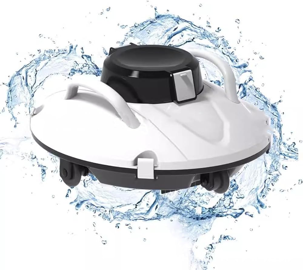 Automatic Cordless Pool Vacuum Cleaner,Robotic Pool Cleaner,Portable Electric Pool Cleaning Robot,with Cruising 120 Min,Smart Navigation and Parking System,for Above Ground & In-Ground Pools