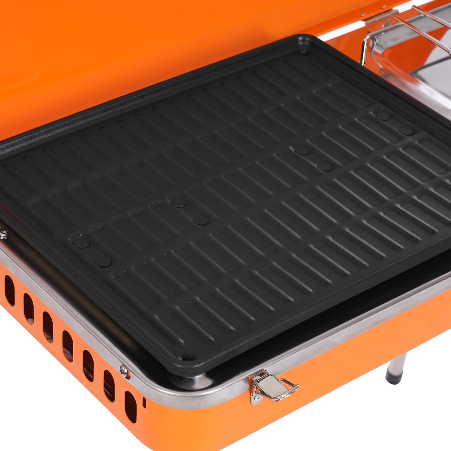 Gas Camping Stove, 2-Burner Portable Propane Grill 2 * 5860BTU Adjustable Firepower Portable Outdoor Grill Stove for Party, Picnics, parties, or camping