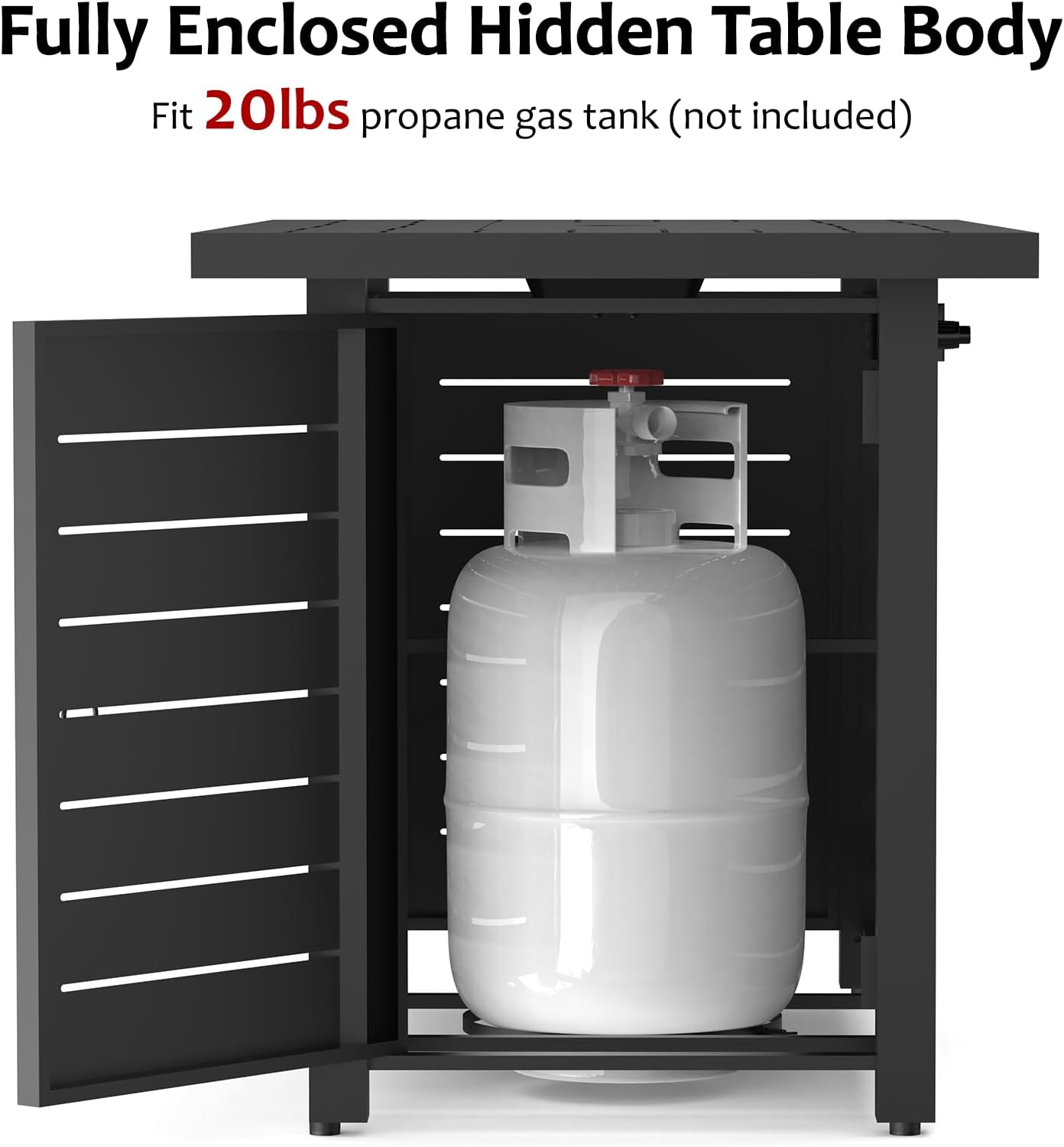 ZAFRO 43Inch 2-in-1 Fire Pit Table & Firepit - Adjustable Flame Height, 50,000 BTU Smokeless & Windproof Design, CSA Certified Durable Metal Frame, Eco-Friendly Propane Heater for Garden/Patio