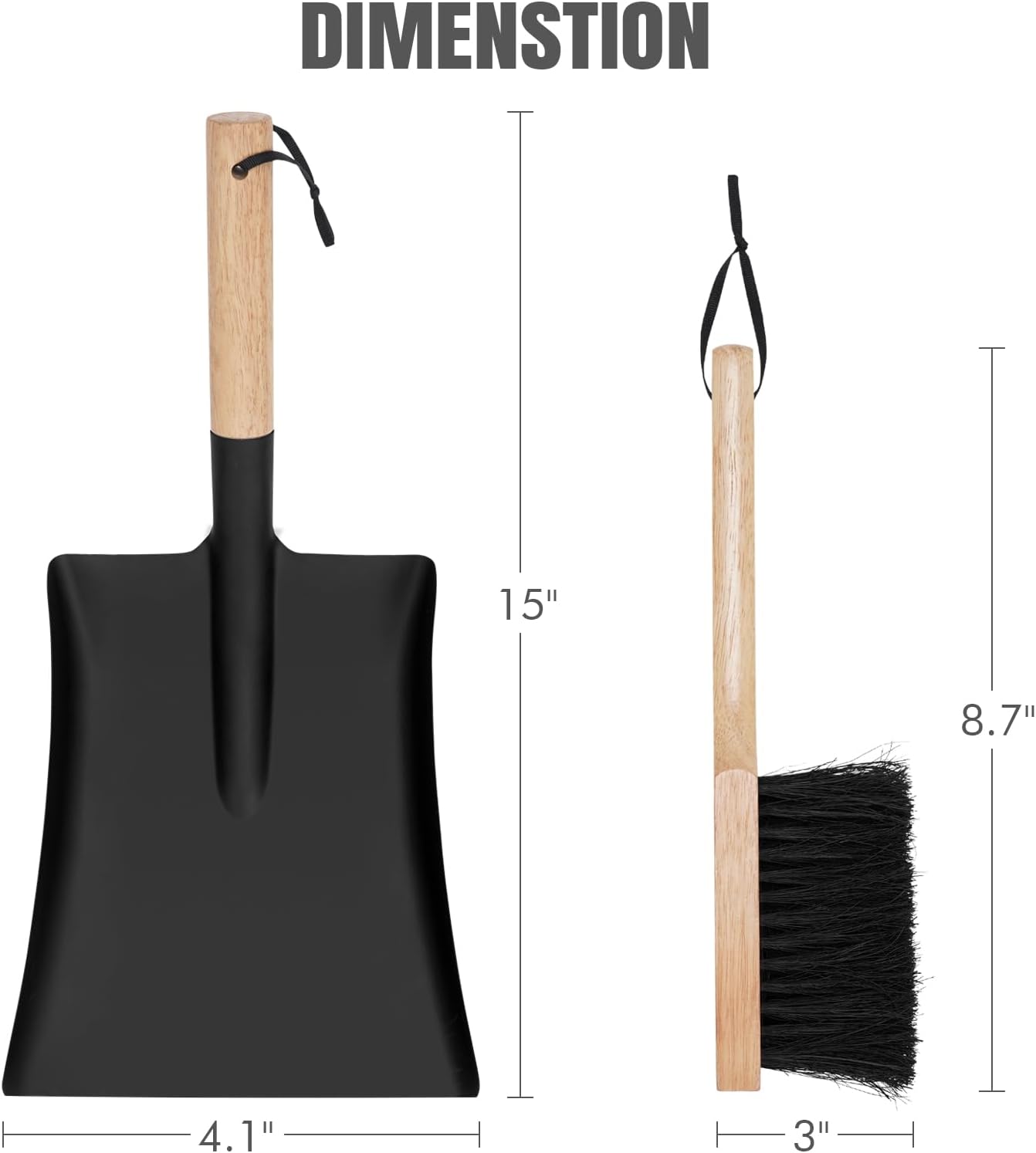 Stainless Fire Pit and Ash Shovel/Brush Set