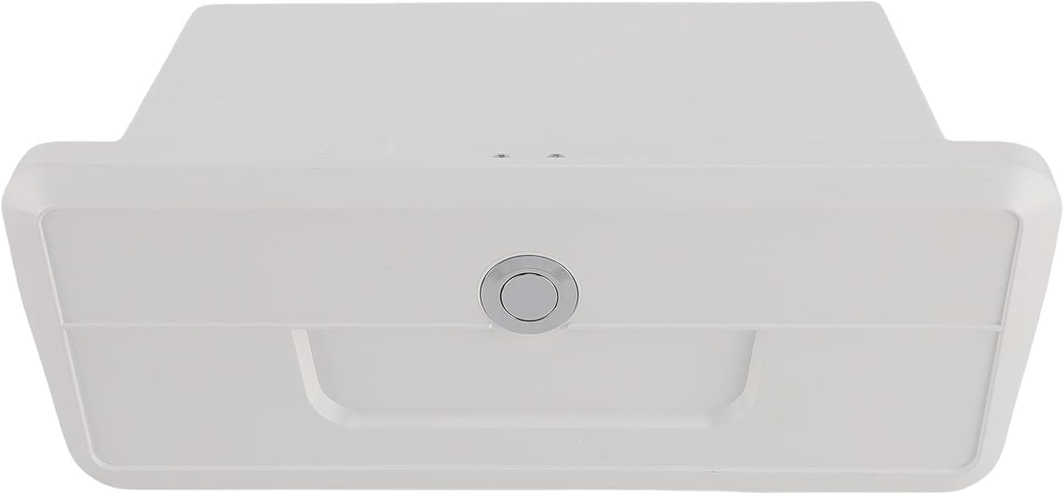 aqxreight Locking Plastic Glove Box ABS Marine Boat Storage Compartment with Double Cup Holder for Most Ships and Yachts (White)