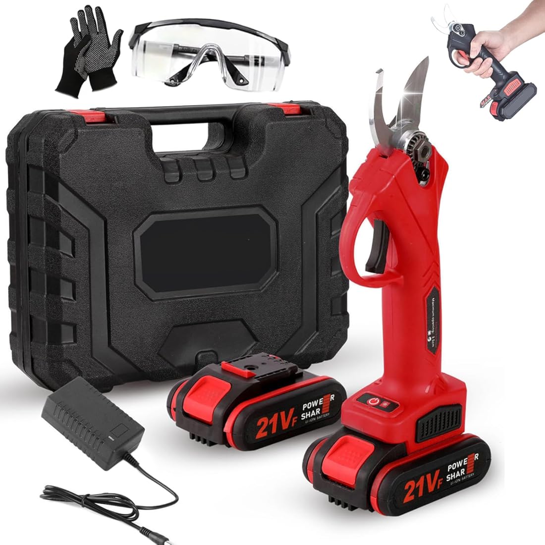 Power Shears, 2025 Upgraded Electric Pruning Shears for Gardening, with Ultra-Sharp SK5 Blades 1.4