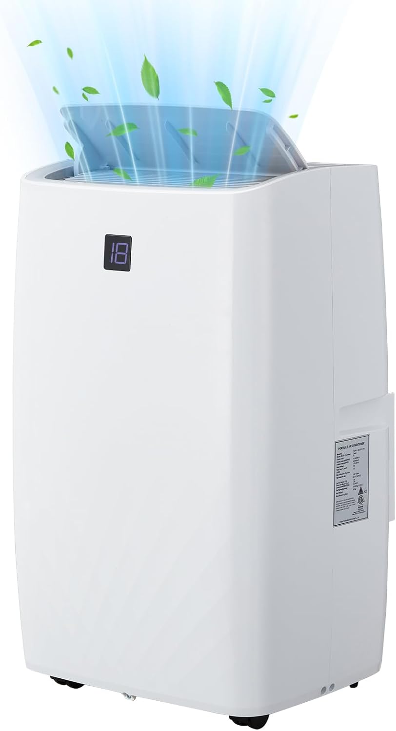 GAOMON 14000BTU Portable Air Conditioners Cool Up to 750 Sq.Ft, 4 in 1 Portable AC Unit/Dehumidifier/3 speeds fan/Sleep Mode, with Remote Control and Window Kit