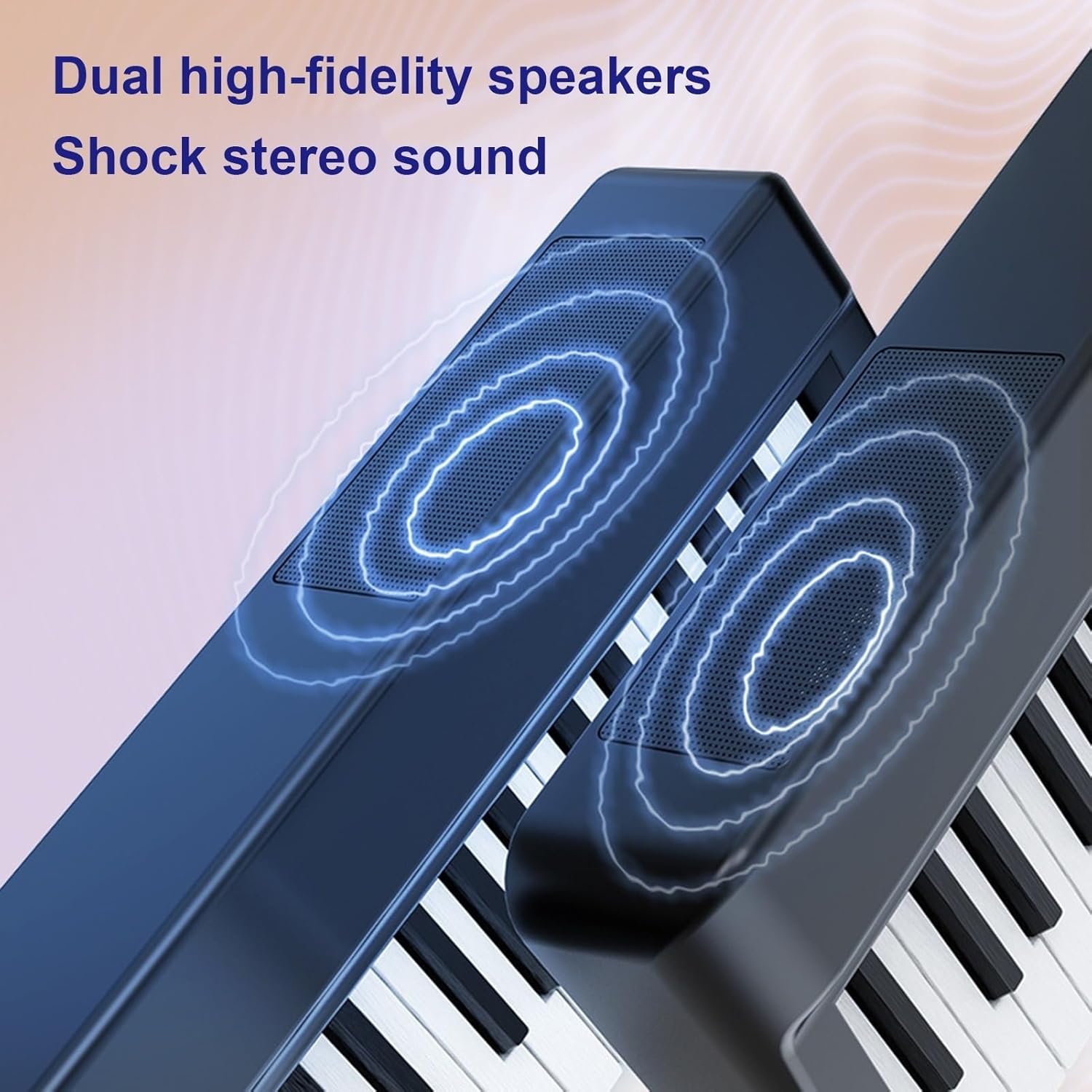 88 Keyboard, Rechargeable Keyboard With Bluetooth MIDI Foldable Digital Piano Portable Full Size Touch-Sensitive Electric Piano Built-in Dual Speakers For Beginners and Professional