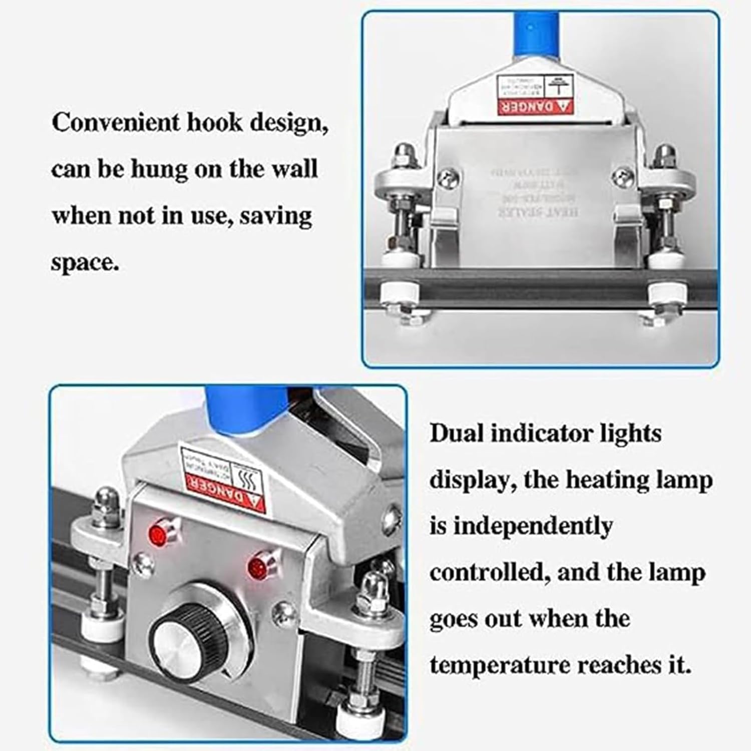 Handheld Crimping Heat Sealer Bag Crimping Heat Sealer Aluminium Foil Power Sealing Tool Heat Seal Machine-200mm