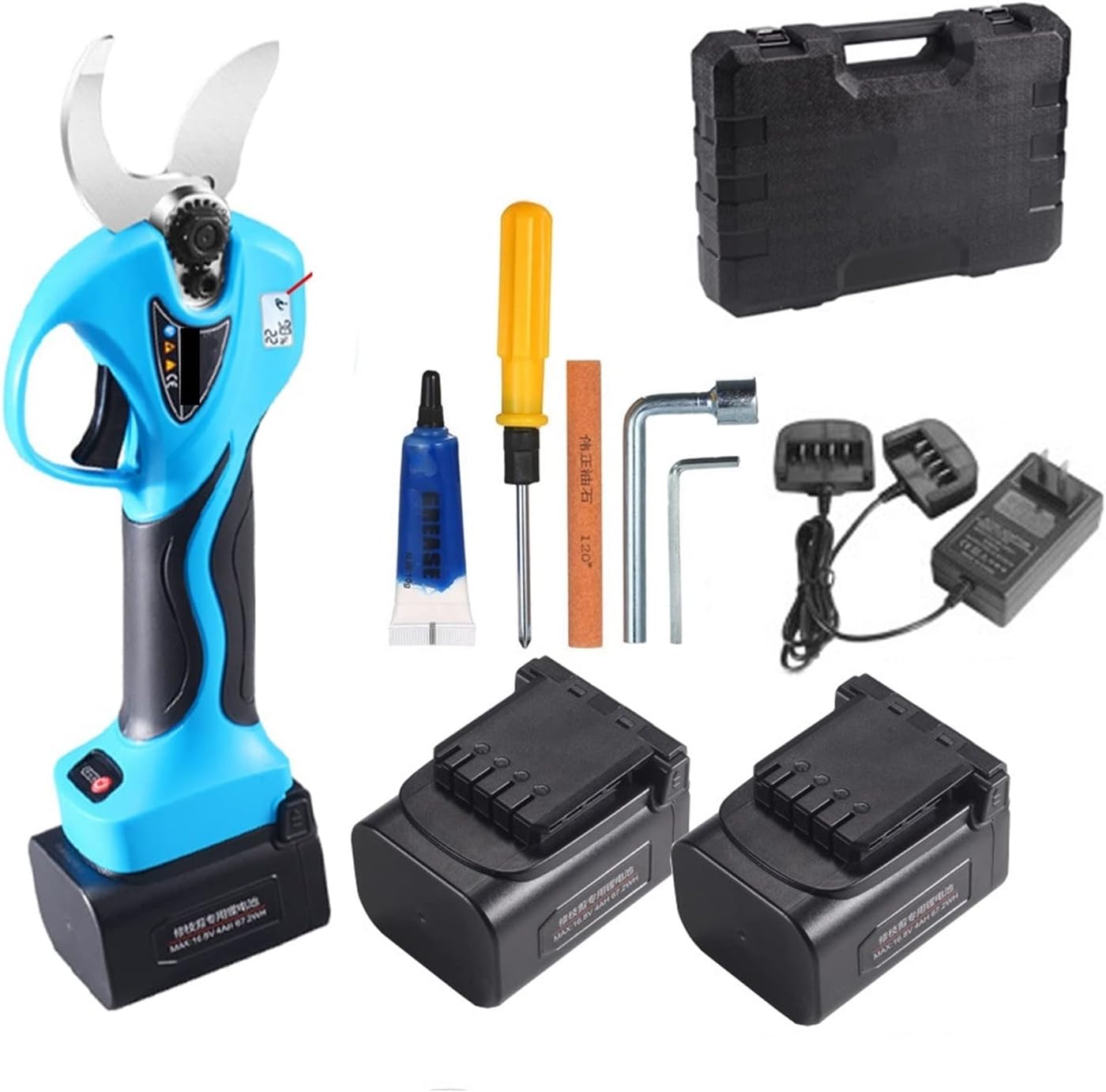 Electric Pruning Shears, 16.8V Cordless Pruner Lithium-ion Pruning Shear Efficient Scissors Bonsai Electric Tree Branches Garden Tools Electric SC-8608