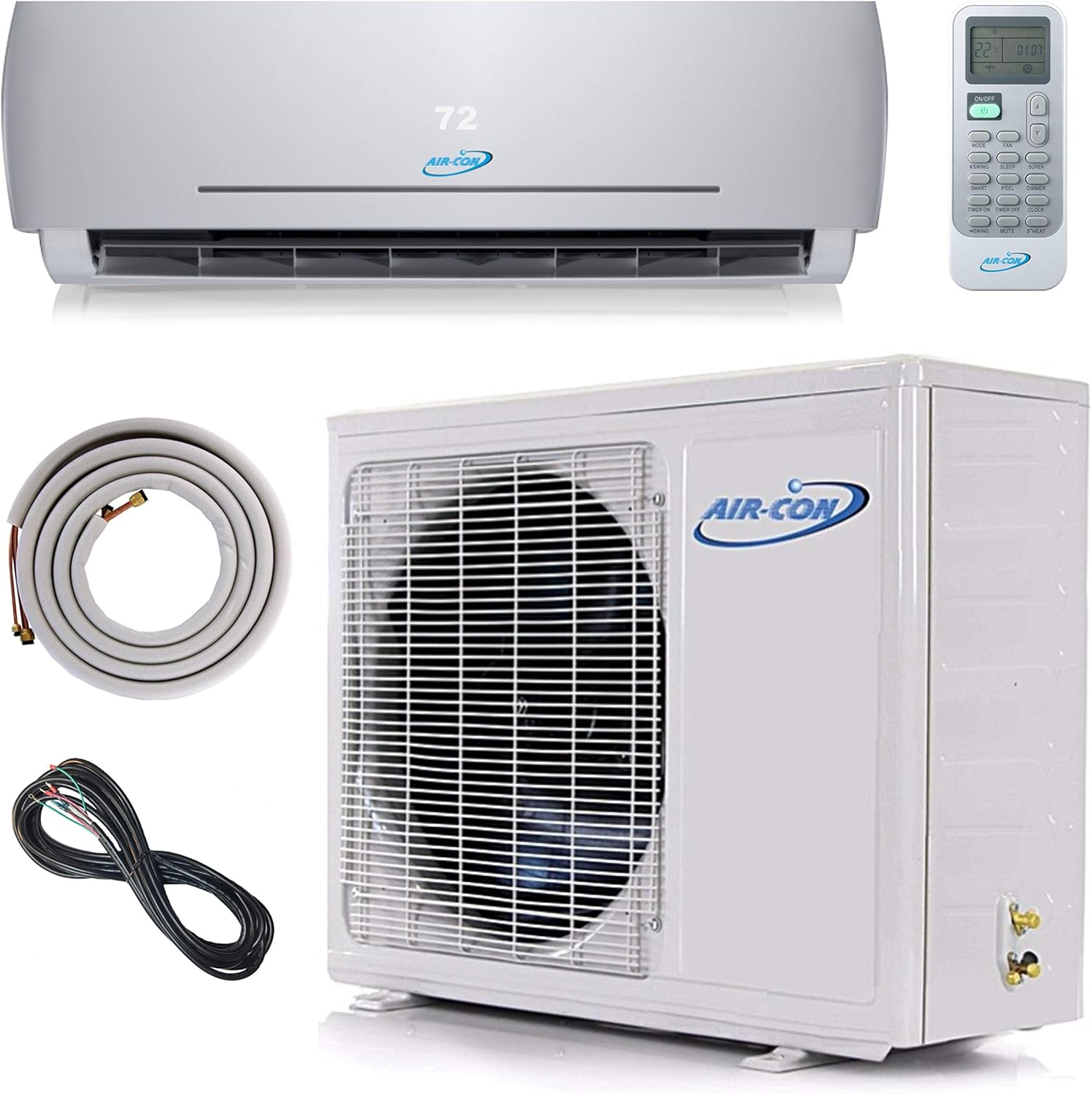 24000 BTU Ductless Air Conditioner – Mini Split AC/Heating System - 2 Ton Pre-Charged Inverter Heat Pump – 21 SEER - 25’ Lineset & Wiring - 100% Ready to Install - USA Parts & Support | Blue Series 4