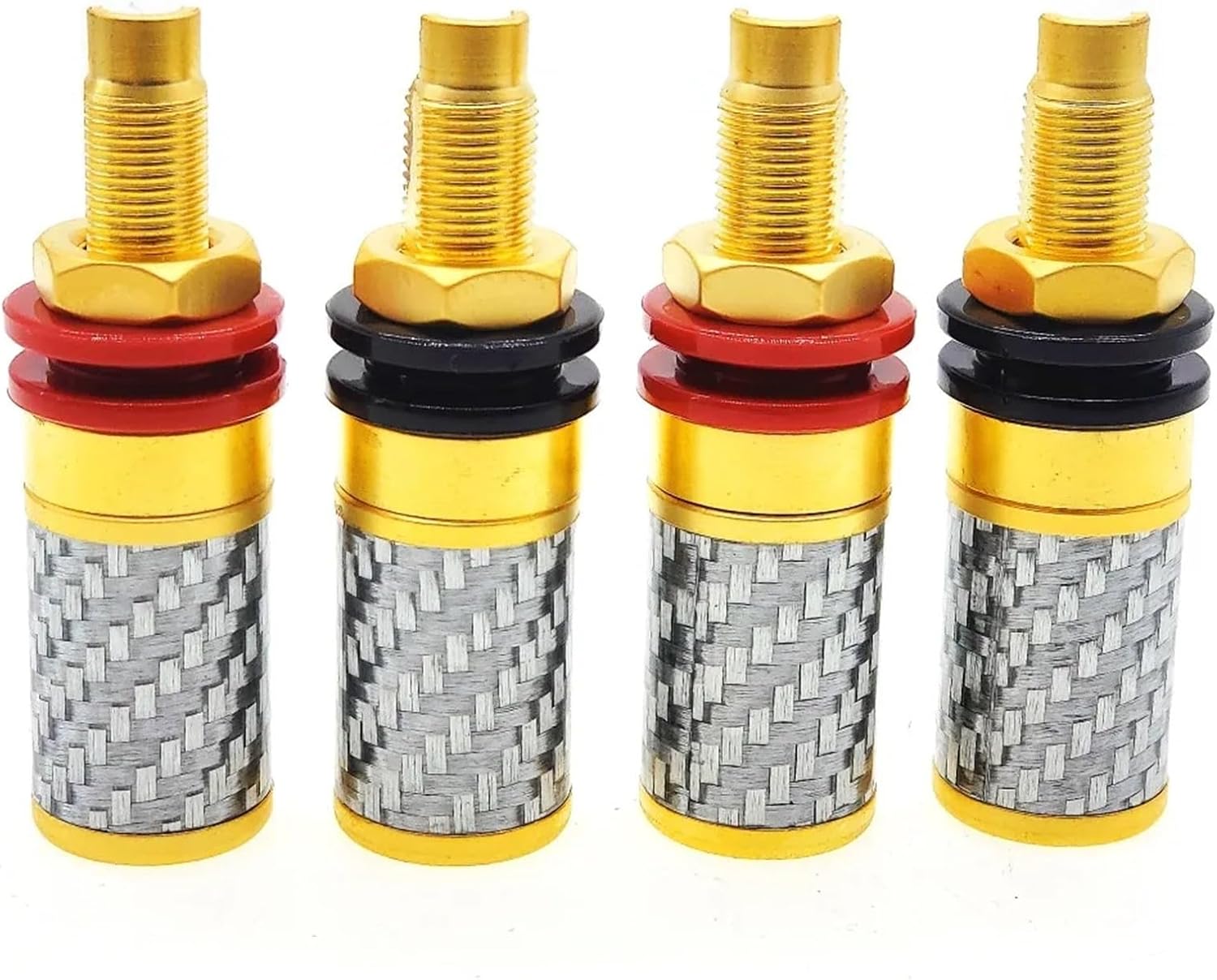 Pure Copper Gold Speaker Socket Audio Speaker Connector Amplifier Terminal Binding Post Banana Socket Connector