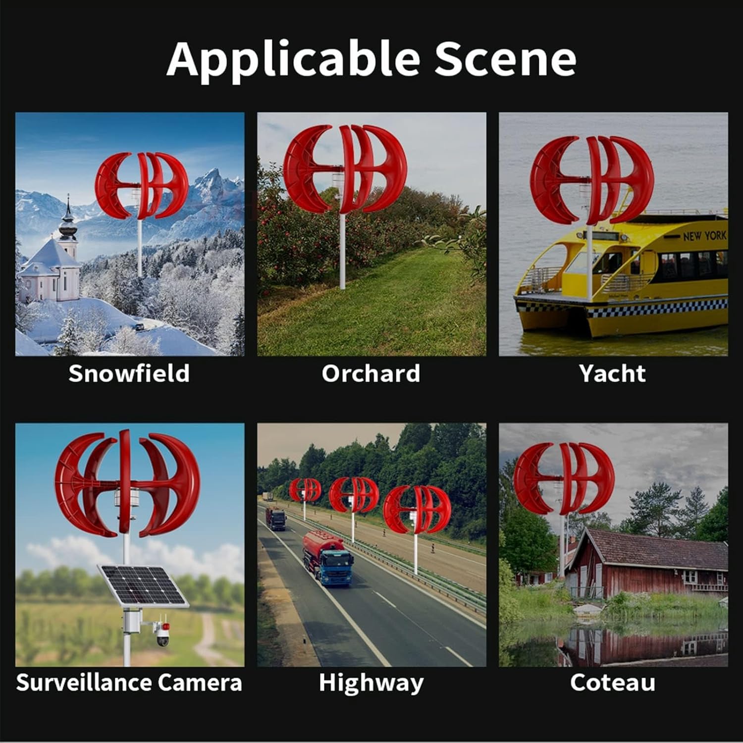 Wind Turbine Kit Home 4000W Residential Low Noise Wind Turbine Generator,220V 12V 24V 48V 3 Phase AC Permanent Magnet Generator with MPPT Controller,Windmill for Home (Color : 220v)