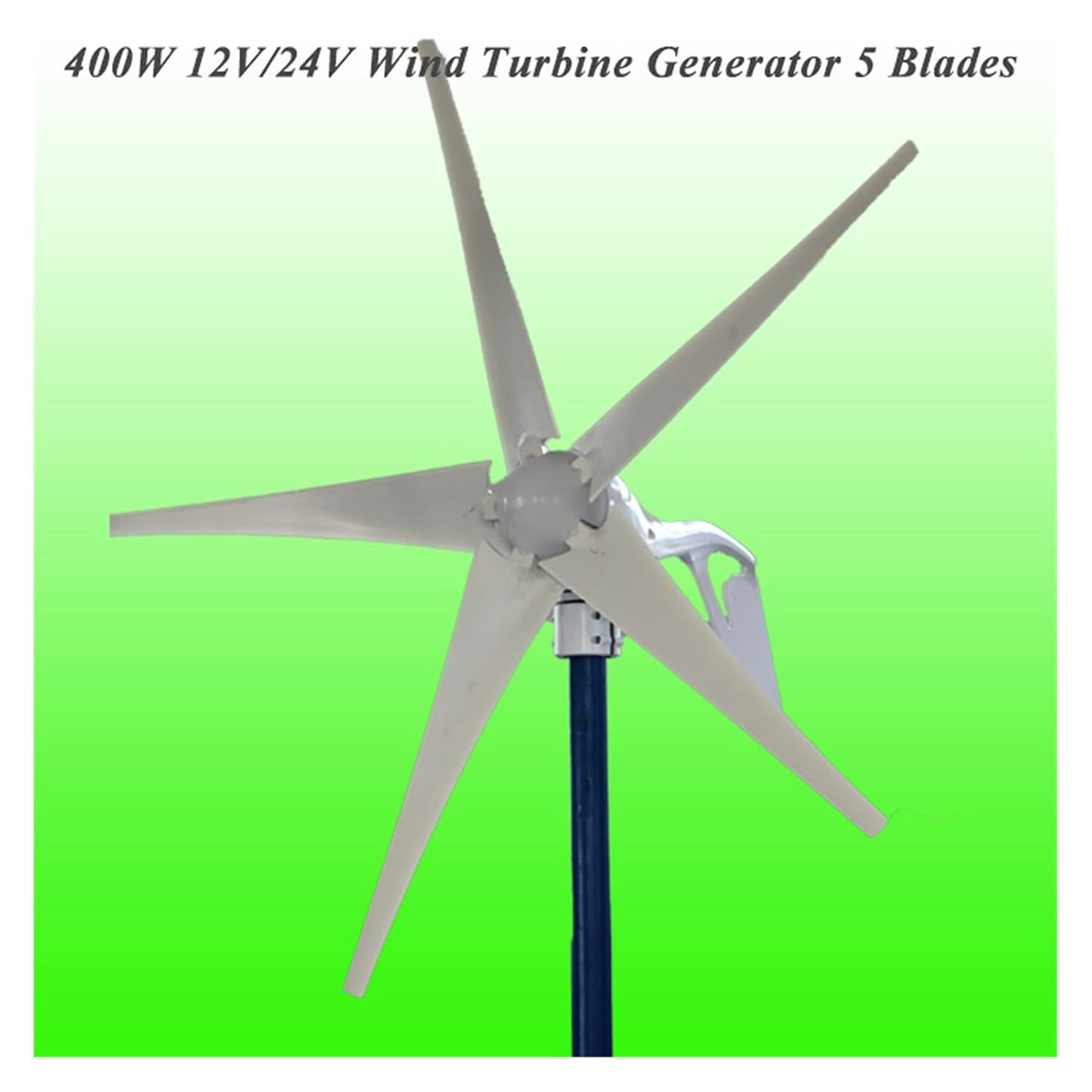 Permanent Magnet Wind Generator with Rectifier 5 pcs DC12V/24V 400W Built-in Wind Generator - Onshore Wind(Without Controller,5 Blades_24)