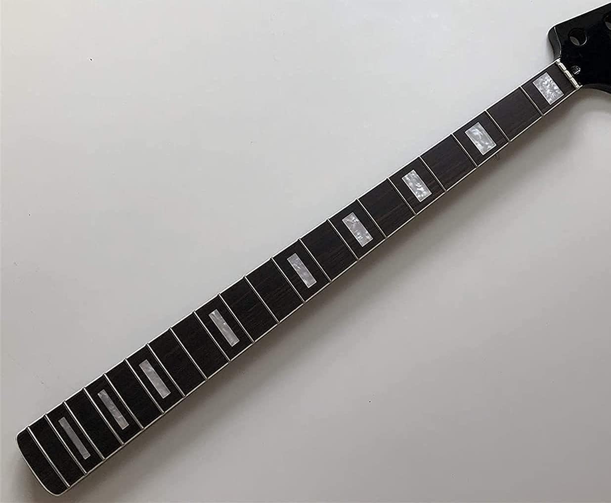 4 String Electric guitar bass neck 20fret 34Inch Maple Rosewood Fingerboard block Inlay Black Gloss