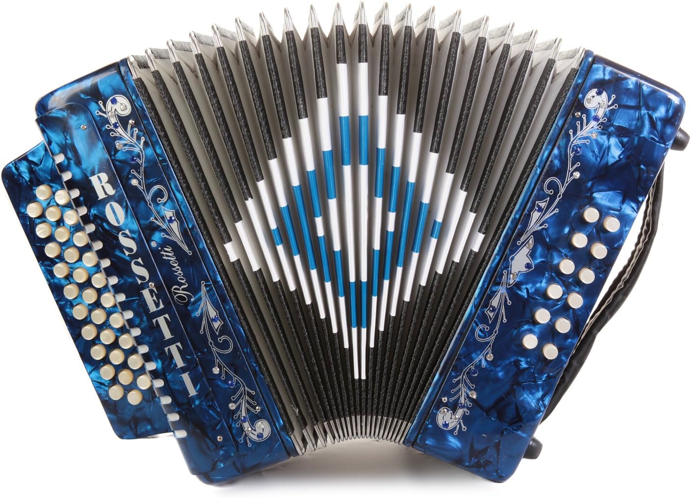 Rossetti 31 Button Accordion 12 Bass FBE Blue