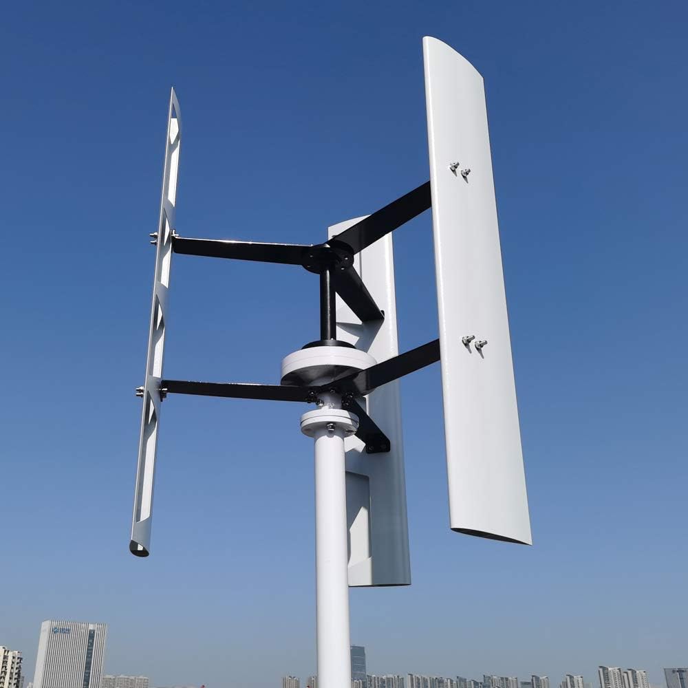 600W Wind Turbine 12v 24v 48v Vertical Axis Permanent Maglev Wind Generator with MPPT Controller for Homeuse Windmill (12V with Controller)