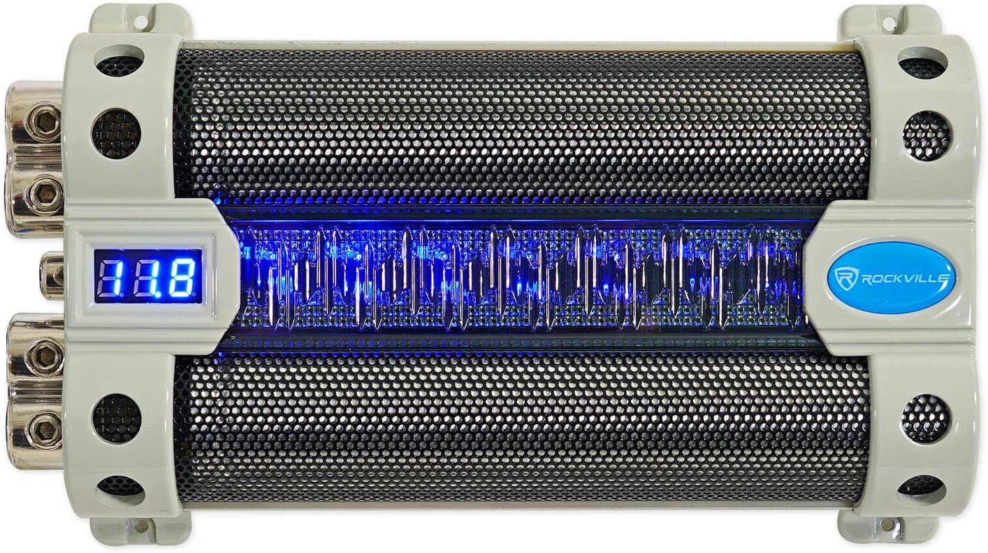 Rockville RFC50F 50 Farad Capacitor Blue Voltage Display