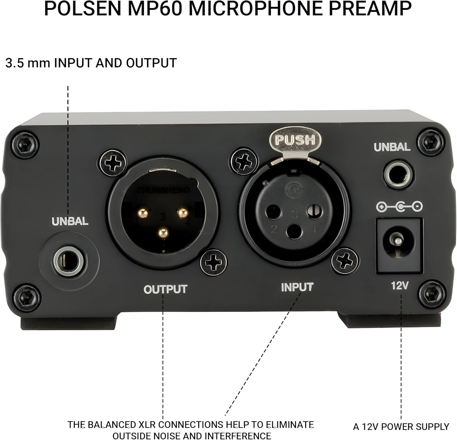 Microphone Preamp – Compatible with Shure, Dynamic Mics, Pre Amp for Microphones, and XLR Preamp for Studio and Podcasting