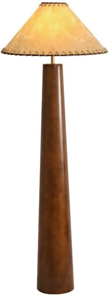 Modern Floor Lamp Retro Wooden Living Room Bedroom Study Tea Room Vertical Table Lamp Tall Light