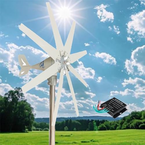 14000W Wind Turbine Generator Kit - 12V/24V/48V, 8 Blades & Charge Controller for Home, Marine & Hybrid Solar Systems - High-Efficiency Wind Power Solution