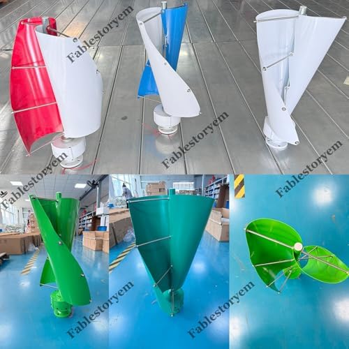 12000W Vertical Wind Turbine, 2-Blade 12V/24V/48V Helical Magnetic Levitation Shaft, Efficient MPPT Controller for Home & Factory Use, A-48V Renewable Energy Solution