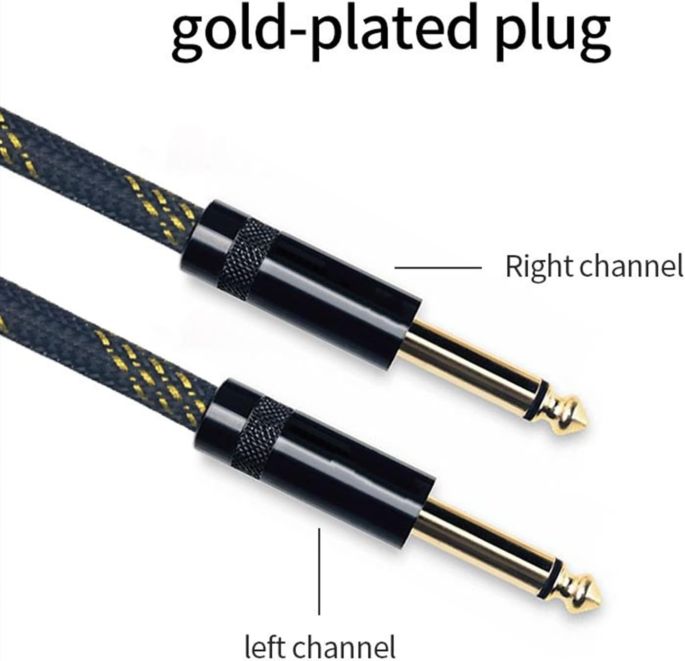 Guitar Cable Cable 3.5mm Output to 6.5mm Output for Guitar,Amplifier, Player (Color : 5m)