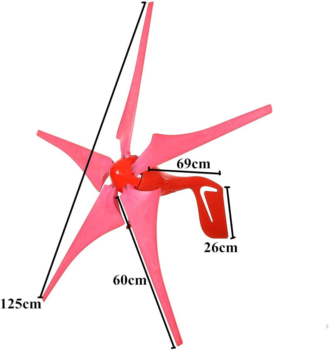 Wind Power Turbines Generator 4000W/5000W 12V 24V 5 Wind Blade Windmill Wind Generator for Household Streetlight +Controller Set