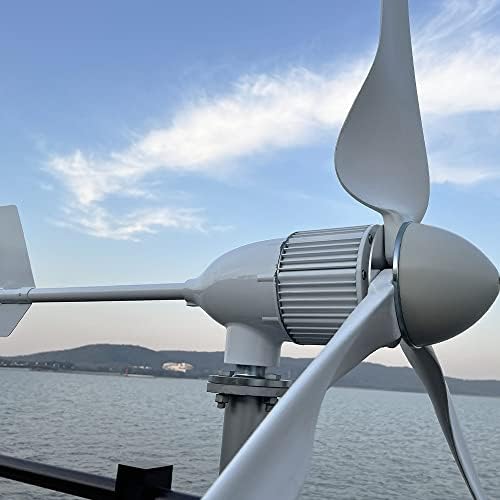 3000W Horizontal Wind Turbine Generator - 24V/48V/96V, 3 Blades with MPPT Charge Controller & Off-Grid Inverter for Renewable Energy Solutions