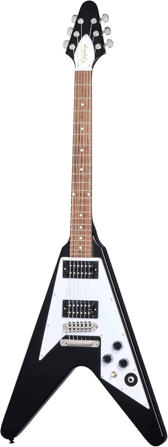 Epiphone Kirk Hammett 1979 Flying V, Ebony with Case