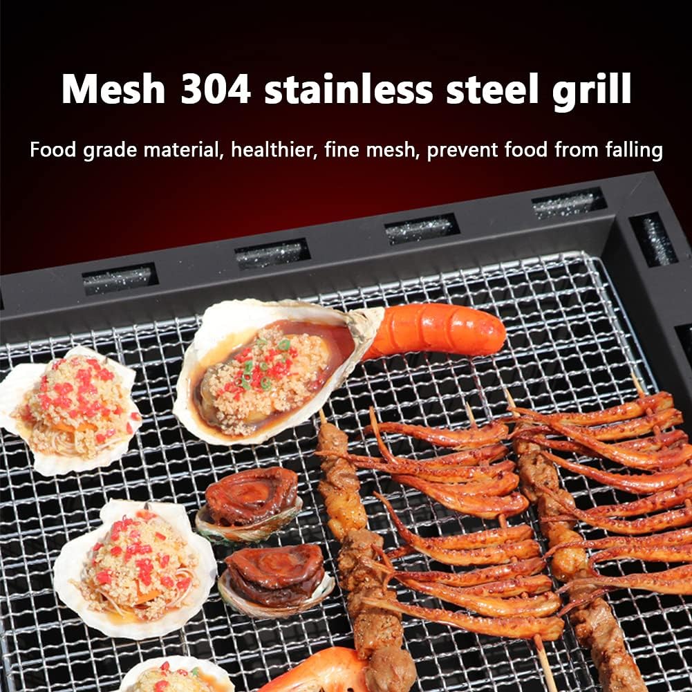 Brazier Grill, Outdoor Bowl Square Charcoal Heating Brazier Square Heating Tea Table Stove Courtyard Hotel Decoration