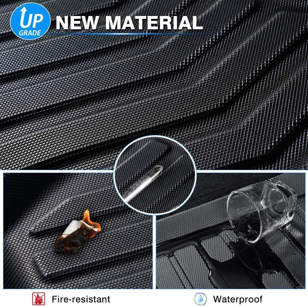 All Weather Rubber Car Floor Mats 2008-2012 Accord (Only for Seaden), Odorless, 3D Raised Edges, Custom Fit Full Set Includes 1st and 2nd Rows Coverage, Laser Measured, Non Slip, Accord Accessories