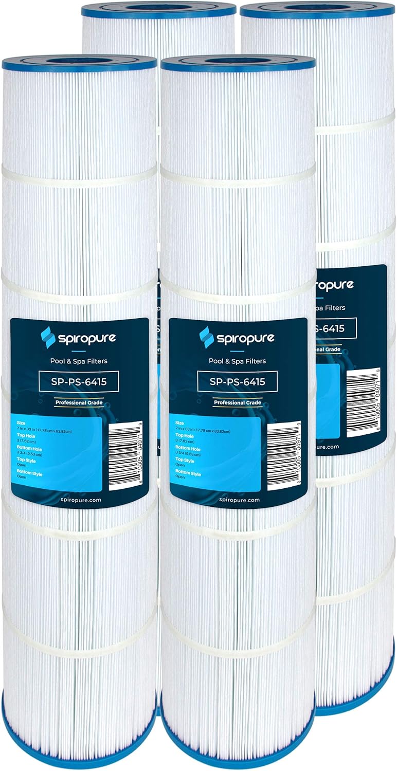 SpiroPure Replacement for Pleatco PJAN145 Jandy CL580 CV580 R0357900 Unicel C-7482 Filbur FC-0820 Hot Tub Spa Pool Filter Replacement Cartridge (Case of 4)