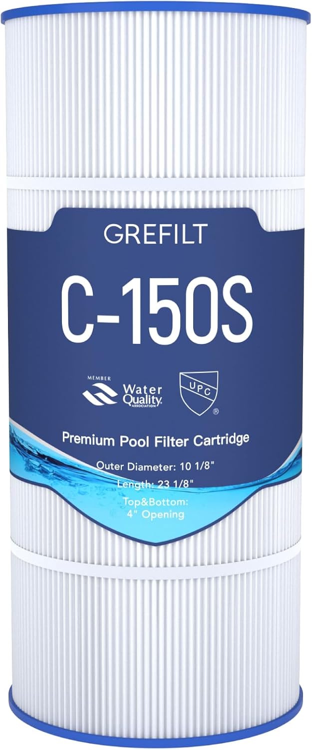 C150S Pool Filter Cartridge, Compatible with Hayward CX150XRE, Hayward SwimClear C150S, Replaces Pleatco PA150S, Ultral-D4, 150 sq.ft
