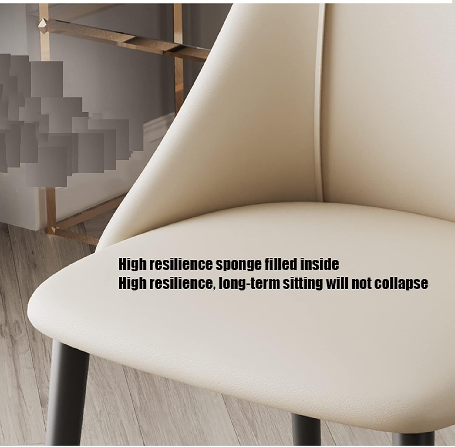 Dining Chair Kitchen Dining Room Furniture Chairs Matte Suede Leather Dining Chairs for Living Room Desk Patio Terrace Office Kitchen Lounging Cafeterias (Color : Yellow)