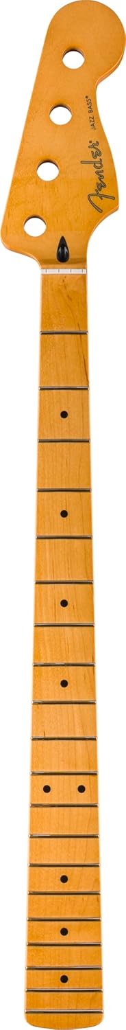 Player II Series Jazz Bass Neck, 22 Medium Jumbo Frets, Maple, 9.5