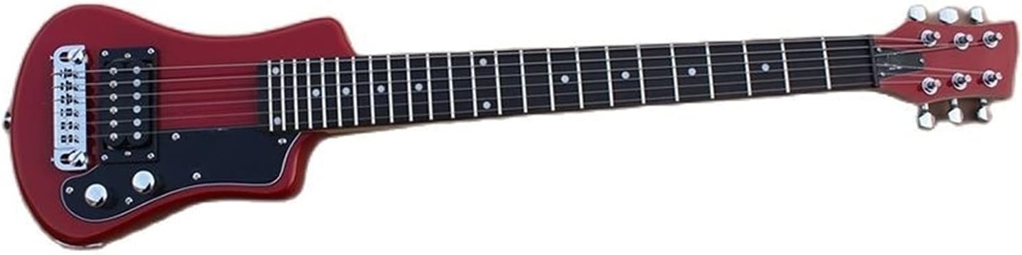 Unfinished Guitar Body Mini Electric Guitar 34 Inch Basswood Body 6 Strings Wood Guitar Guitar DIY Accessory (Color : M2 Bright red)